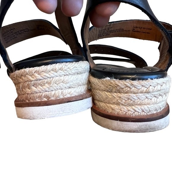 Caslon Nordstrom leather open toe ankle strap espadrilles 8 excellent condition - Picture 9 of 11